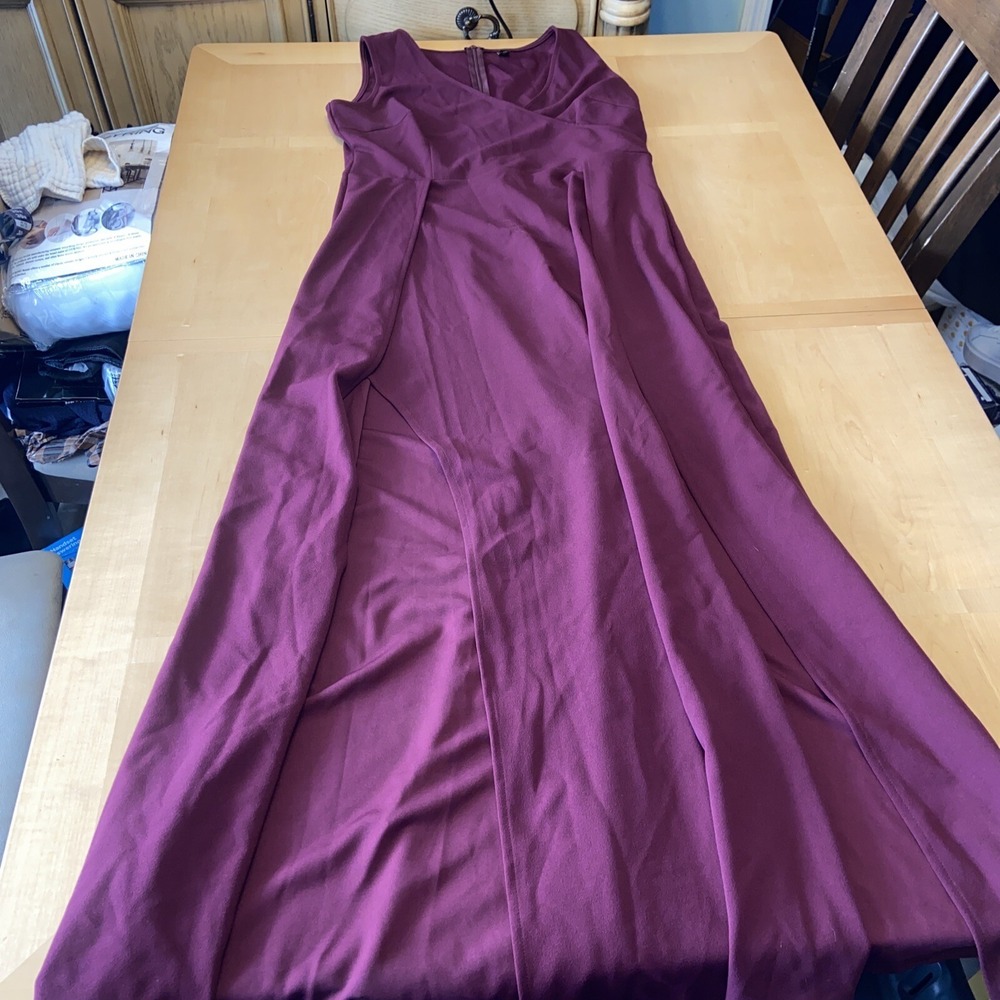 Mushare XL Burgundy Sleeveless Dress Women's Wedding Guest
